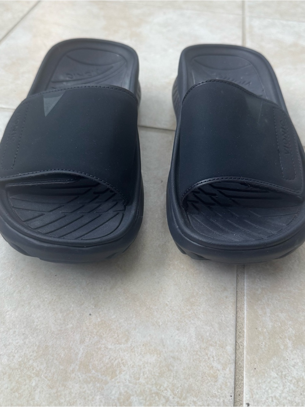 Vionic Rejuvenate Recovery Slides Womens 7 Black Adjustable Orthotic Sandals - Picture 5 of 9